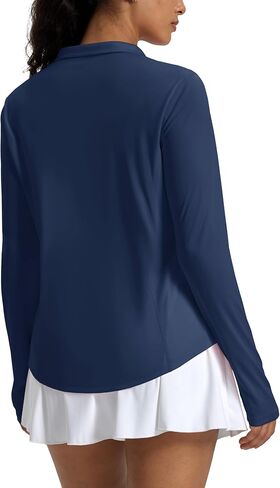 Magcomsen Women's Long Sleeve Sunve Protection Half 1/2 Zip Pullover Rash Guard Quick Dry Hiking Golf Tops Tops in Saudi Arabia