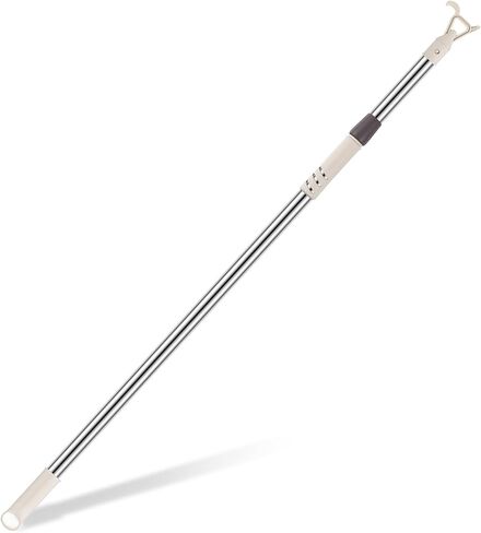 Telescoping Skylight Pole with Hook 47 to 79 Inch Wand for Blinds Tension Rod Blinds Shades Stainless Steel Adjustable Curtain Pull Wand for Skylight Cordless Window in Kuwait