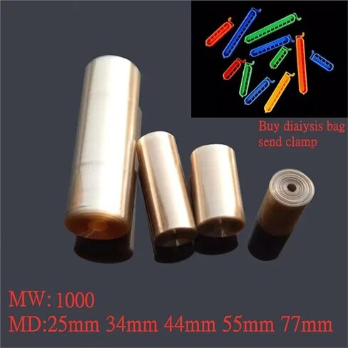 1 أو 5M مختبر MW1000 تجديد غسيل الكلى من السليلوز خرطوم MD25/34/44/55/77MM RC أنبوب غسيل الكلى (MD34 1M) in Saudi Arabia