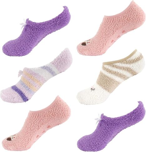 BambooMN Women's Super Soft Warm Cozy Fuzzy Socks Assortments in Kuwait
