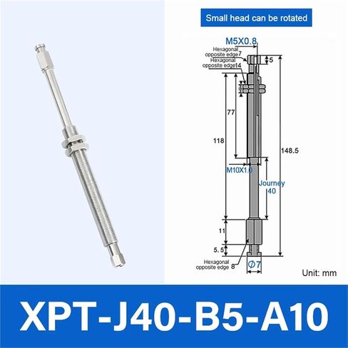 XPT-J/K6/10/15/20/25/30/40/50/-B5-A8/10 Small Head Pneumatic Fitting Connecting Rod for Vacuum Sucker 1Pcs(XPT-J6-B5-A8) in Saudi Arabia