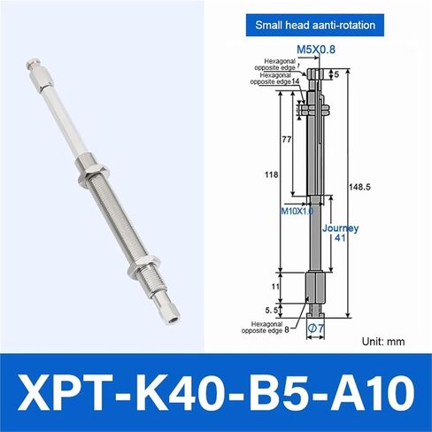 XPT-J/K6/10/15/20/25/30/40/50/-B5-A8/10 Small Head Pneumatic Fitting Connecting Rod for Vacuum Sucker 1Pcs(XPT-J6-B5-A8) in Saudi Arabia