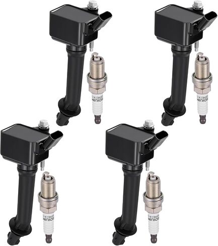 Bdfhyk 4 Ignition Coil Pack UF497 و 4 Iridium Spark Plug 5019 متوافق مع Chevy 2007-2012 Colorado 2.9L L4 ؛ متوافق مع GMC 2007-2012 Canyon 2.9L L4 ملف لـ 12629472 C1558 in Saudi Arabia