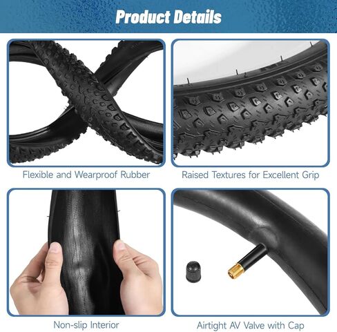 Yeesport 2 Pack 18 "إطارات الدراجة 18 × 2.125/57-355 و 18 أنابيب الدراجة Schrader Valve & Repair Kit ، إطارات الدراجات امتصاص الصدمات و 18 × 1.95 18x2.0 18x2.1 18x2.125 18x2.15 أنابيب الدراجات تناسب معظم الأطفال Bikes Bikes معظم in Saudi Arabia
