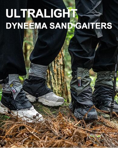 Trail Gaiters, Low Ankle Shoe Gaiters for Hiking Boots, Waterproof Boot Gators Protectors for Walking, Running & Hunting - Keeps Sand, Mud & Debris Out in Saudi Arabia