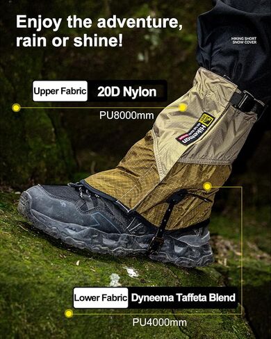 Trail Gaiters, Low Ankle Shoe Gaiters for Hiking Boots, Waterproof Boot Gators Protectors for Walking, Running & Hunting - Keeps Sand, Mud & Debris Out in Saudi Arabia