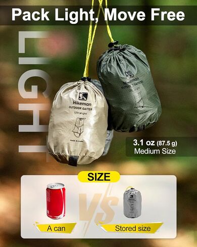 Trail Gaiters, Low Ankle Shoe Gaiters for Hiking Boots, Waterproof Boot Gators Protectors for Walking, Running & Hunting - Keeps Sand, Mud & Debris Out in Saudi Arabia