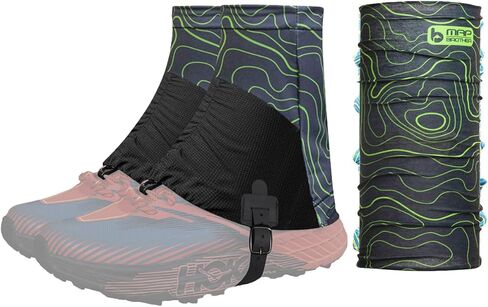 Trail Gaiters, Waterproof Low Shoe Protectors, Adjustable Boots Gators for Hiking & Running - Prevents Debris in Shoes in Kuwait