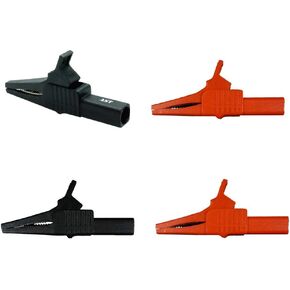 AST Labs Large Insulated Alligator Clip Banana Plug (2 pair (Black, Red))