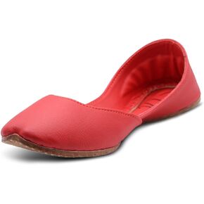 Women's Plain Khussa Leather Indian Wedding Bridal Mojari Juti Punjabi Plain Jutti Pakistani Khussas