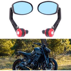 Motorcycle 7/8" Handle Bar End Oval Rearview Mirrors for Sports Bike Street Fighter GROM MXS125 CB500F MT-03 MT-07 FZ-07 MT-09 MT-10
