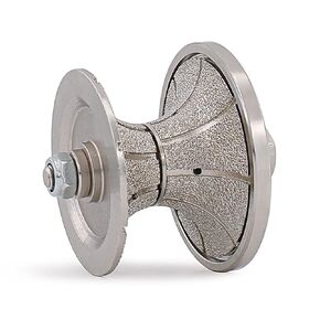 V50 (2'') Diamond Router Bit Profile Wheel - Full Bullnose Half Countertop Edge for Granite Stone Concrete Counter Edges