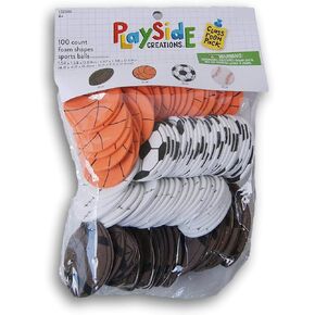 Mini Sports Balls Foam Sticker Set - 100 Pieces