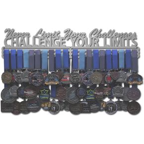 Challenge Your Limits - Multiple Size Options Available - Medal Award Holder Display Hanger Rack