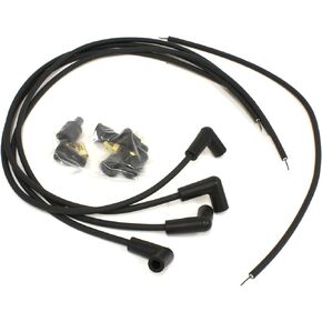 Pertronix 704190 Flame-Thrower Black Universal 90 Degree 4 Cylinder Spark Plug Wire