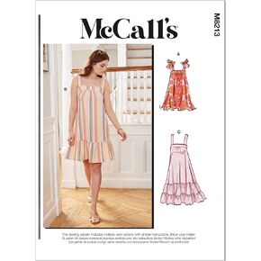 McCall's Misses' Sundress Sewing Pattern Kit, Code M8213, Sizes XS-S-M, Multicolor