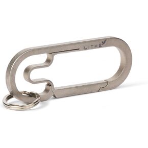 Titanium Carabiner Keychain. Ultra Light Weight EDC. Ti Key Ring Included. LITHE GOODS