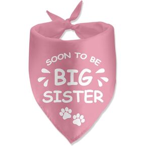Soon to Be Big Sister Dog Bandana Pregnancy Announcement Dog Bandana Pet Scarf Pet Accessories for Pet Dog Lover Pregnancy Reveal Ideas