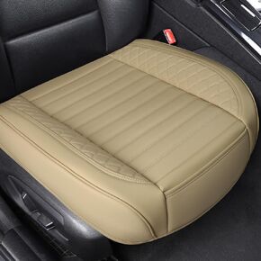 2 pcs Front Bottom Car Seat Covers, Faux Leather Cushions for Front Seats, Fits Most of Automotives(Dimensions: 21.25''x 20.87'')–Black
