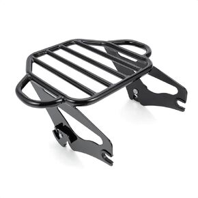 Detachable Luggage Rack Mounting Rack for Solid Steel, Quick Install and Remove for Harley Touring Street Electra Glide Road King 2009-2024 (Black)