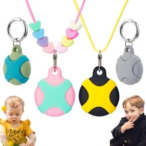 CHABAEBAE Airtag Holder for Kids Airtag Necklace Kids & Adults, Airtag Kids Hidden | Adjustable Air Tag Necklace Kids, Adults | Waterproof Airtag Case