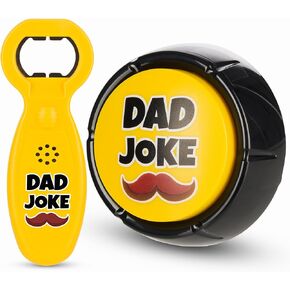 Dad Joke Deluxe Pack: Laugh-Out-Loud Talking Bottle Opener & Button - The Ultimate Gag Gift for Dads Everywhere