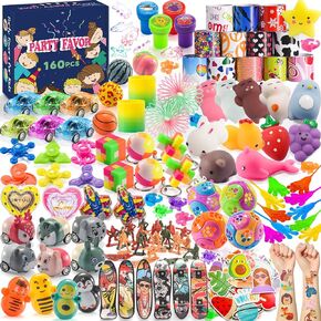 160 PCS Party Favors Goodie Bags Stuffers for Kids, Prize Box Toys for Kids Classroom Treasure Chest Prizes, Little Bulk Toys for Pinata Stuffers, Birthday Gift Egg Fillers