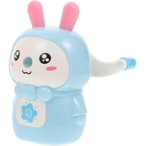 Manual Pencil Sharpener Cartoon Rabbit Bunny Shaped Hand Crank Pencil Sharpener Single Hole Handheld Sharpener for Home Office Supplies New Year Birthday Gift Blue
