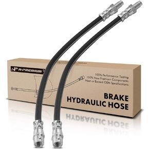A-Premium Rear Brake Hydraulic Hose Compatible with Mercedes-Benz Models - C220, C230, C240, C280, C32/C43/C55 AMG, CL500, CL600, CLK320, CLK350, CLK55 AMG, E300, E320, E55 AMG, S320, S420, Pack of 2