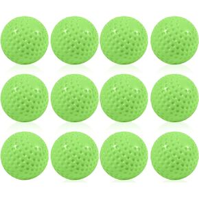 Baseballs 12 Pack Yellow Dimpled Baseballs, 9-Inch Pitching Machine Baseballs for Hand-Eye Coordination, Hitting and Fielding Practice