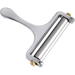 Metal Cheese Slicer Adjustable Thickness Wire Cheese Cutter for Semi-Hard Cheeses, Heavy Duty Wire Cheese Slicers (Silver)