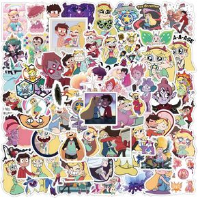 60Pcs Star vs. The Forces of Evil American Cartoon Waterproof Stickers Pack | Television Comedy Cool Deacls Vinyl Sticker for Adults Teens Girls Kids Wall Phone Computer Laptop Skateboard Luggage