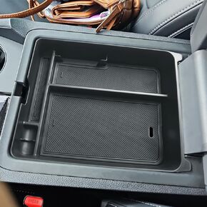 EDBETOS Center Console Organizer Compatible with 2023 2024 Honda Pilot, 2024 Honda Ridgeline/Passport Insert Tray Secondary Storage Armrest Box ABS Plastic Material, Black