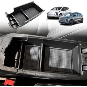 BestEvMod for Bolt EV Bolt EUV Lower Center Console Organizer Tray Storage Box Armrest Accessories TPE Material Compatible with 2017-2019&2021-2024 Chevy Bolt EV 2022-2024 Bolt EUV Accessories
