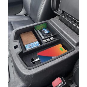 TOPINSTALL Center Console Organizer Compatible with 2007-2014 Chevy Silverado GMC Sierra Avalanche Tahoe Suburban Yukon Yukon XL Accessories, Truck Console Organizer Storage Full Size Tray