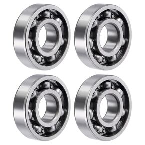 uxcell 6010 Deep Groove Ball Bearings 50mm Bore 80mm OD 16mm Thick C3 Open Type Chrome Steel 4pcs