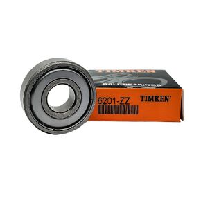 TIMKEN 6201-ZZ, 4 Pcs,Double Metal Seal Bearings 12x32x10mm, Pre-Lubricated and Stable Performance and Cost Effective, Deep Groove Ball Bearings.