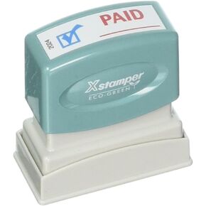 Shachihata Inc "Paid" Ink Stamp, 1/2 X 1-5/8 Inches, Blue/red Ink (xst2024)