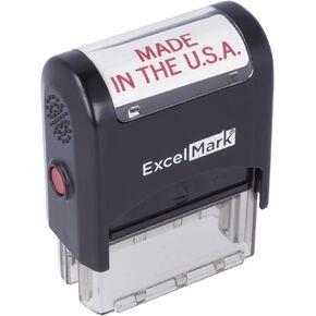 ExcelMark Made in The USA - Self-Inking Rubber Stamp - A1539 Red Ink