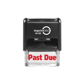 Imprint 360 AS-IMP1013 - ختم مطاطي ذاتي التحبير بجودة تجارية شديدة التحمل، حبر أحمر، مقاس 9/16 بوصة × 1-1/2 بوصة، منقوش بالليزر للحصول على مطبوعات نظيفة ودقيقة