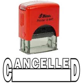 Cancelled Self Inking Rubber Stamp Custom Shiny Office Stationary Stamp in Kuwait