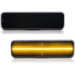 LED Front Side Marker Lights Replacement for 1981-1993 D100 D150 D250 D350 W100 W150 W250 W350 Pickup Ramcharger Clear Lens Side Marker Lights