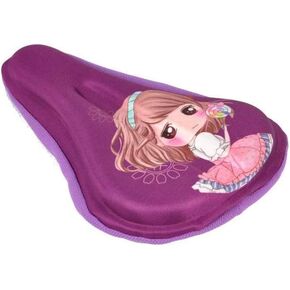 Soft Child Bike Saddle Gel Seat Cushion Pad Breathable Cycling Kids Bicycle Saddle Cover 9"x6" for Most Children Bicycle Tricycle Banlance Bike (Pink)