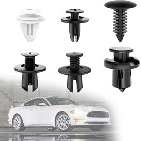 100 PCS Car Bumper Retainer Clips, Car Push Retainer Clips, Car Door Trim Panel Fender Clips, Universal Nylon Fender Retainer Clips, Auto Push Pin Rivets Set with Removal Tool Suitable for Most Models