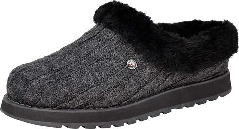 Skechers BOBS من Keepsakes Ice Angel Charcoal / شبشب أسود مقاس 6.5 عرض أمريكي in Kuwait