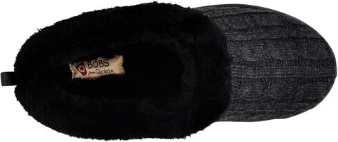 Skechers BOBS من Keepsakes Ice Angel Charcoal / شبشب أسود مقاس 6.5 عرض أمريكي in Kuwait