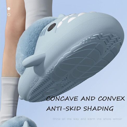 شباشب Cysincos Shark Slide، شباشب غامضة للنساء والرجال، شباشب زغبية للاستخدام الداخلي والخارجي in Kuwait