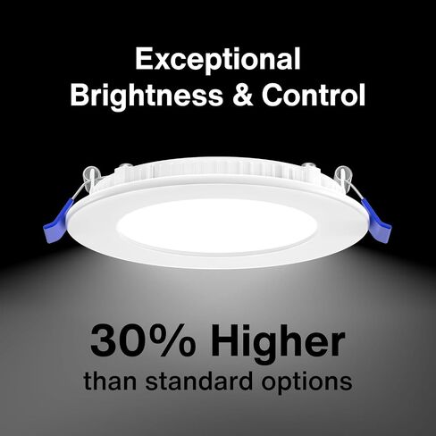 Colorado Ultra Slim LED Recessed Downlights RGB Color Smart Switch Dimmer with Dynamic HUE Lights 1390LM 15W RGBCW Smart Recessed Lighting 6 inch Indoor & Soffit Lights Outdoor Led Exterior Alexa AI in Saudi Arabia