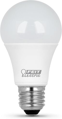 مصابيح إضاءة LED كهربائية A19 من Feit، ما يعادل 60 وات، غير قابلة للتعتيم، 800 لومن، قاعدة قياسية E26، 2700 كيلو أبيض ناعم، 80 CRI، عمر 10 سنوات، كفاءة في استخدام الطاقة، 4 عبوات، A800/827/10KLED/4 in Kuwait