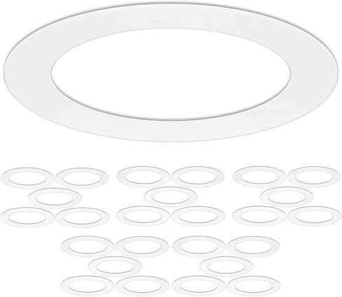 5 Pack Gloss White Goof Trim Ring for 6" Inch Recessed Can Lighting Down Light, Outer Diameter 8 Inches in Kuwait